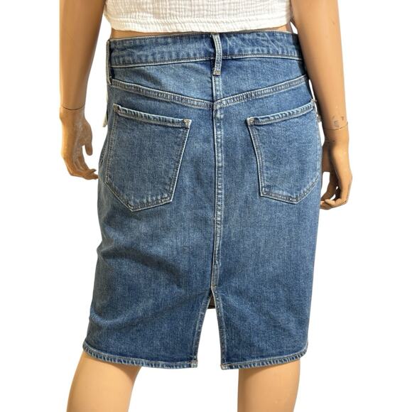 Old Navy Jean Skirt Size 10 Straight Y2K Grunge Streetwear Edgy Retro Minimalist - Picture 9 of 15